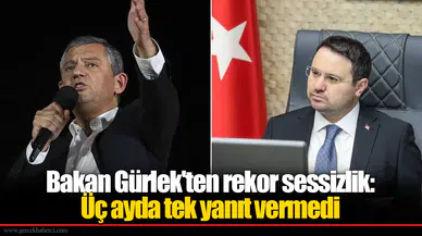 Bakan Gürlek'ten rekor sessizlik: Üç ayda tek yanıt vermedi