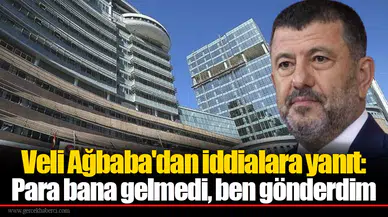 Veli Ağbaba'dan iddialara yanıt: Para bana gelmedi, ben gönderdim