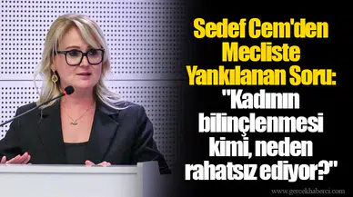 Sedef Cem'den Mecliste Yankılanan Soru:  "Kadının bilinçlenmesi kimi, neden rahatsız ediyor?"