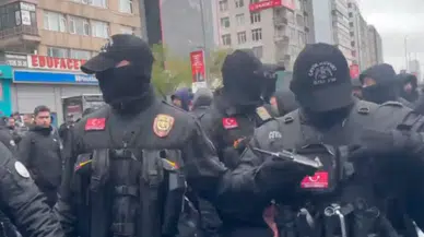 Şimdi de maskeli polis dönemi: 1 Mayıs gösterilerinde dikkat çeken detay