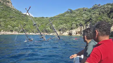 Marmaris'te "Big Boss" adlı tur teknesi battı