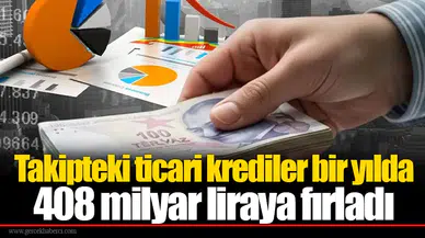 Takipteki ticari krediler bir yılda 408 milyar liraya fırladı
