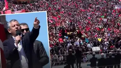 Özel, Erdoğan'ın memleketinde kalabalığı gösterdi: 'Bu iktidar yürüyüşüdür'