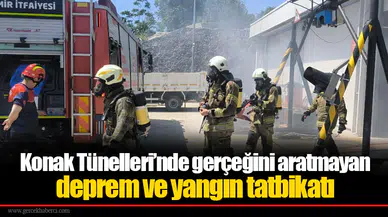 Konak Tünelleri’nde gerçeğini aratmayan deprem ve yangın tatbikatı