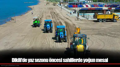 Dikili’de yaz sezonu öncesi sahillerde yoğun mesai