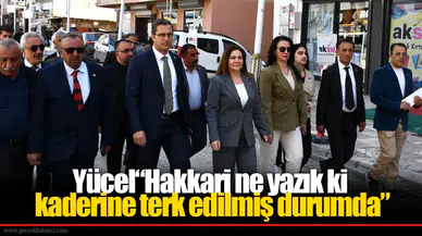 Yücel“Hakkari ne yazık ki  kaderine terk edilmiş durumda”