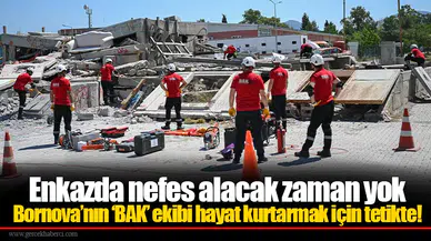 Bornova Belediyesi'nin BAK ekibi, AFAD tatbikatında deprem kurtarma ve tıbbi müdahaleyi başarıyla gerçekleştirdi.