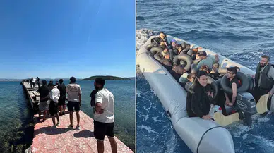 İzmir'de 59 düzensiz göçmen yakalandı, kurtarıldı