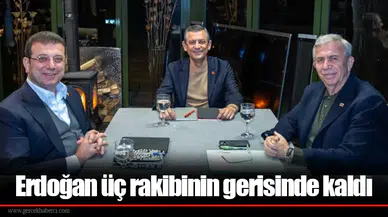 Erdoğan üç rakibinin gerisinde kaldı