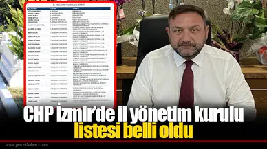 CHP İzmir’de il yönetim kurulu listesi belli oldu
