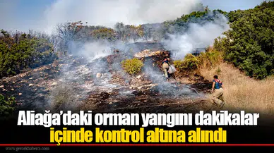 Aliağa’daki orman yangını dakikalar içinde kontrol altına alındı
