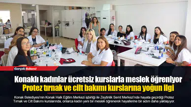 Konaklı kadınlar ücretsiz kurslarla meslek öğreniyor