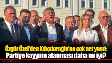 Özgür Özel'den Kılıçdaroğlu'na çok net yanıt: Partiye kayyum atanması daha mı iyi?