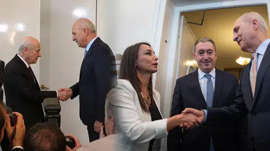 Numan Kurtulmuş Meclis'te çerçeve yasa için siyasi partileri ziyaret ediyor