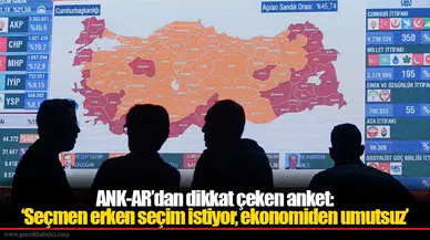 ANK-AR’dan dikkat çeken anket:  ‘Seçmen erken seçim istiyor, ekonomiden umutsuz’