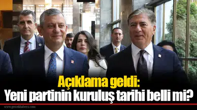 Açıklama geldi: Yeni partinin kuruluş tarihi belli mi?