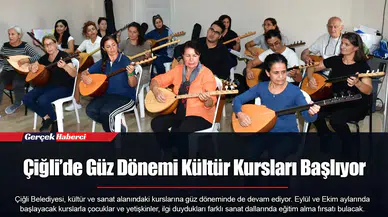Çiğli’de Güz Dönemi Kültür Kursları Başlıyor