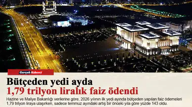 Bütçeden yedi ayda 1,79 trilyon liralık faiz ödendi