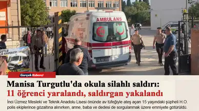 Manisa Turgutlu'da lisenin önünde silahlı saldırı:   Yaralı öğrenciler olduğu öğrenildi