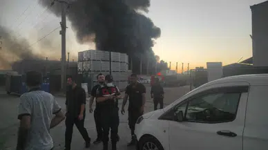 Bolu'da geri dönüşüm deposunda yangın: Patlama sesleri geliyor