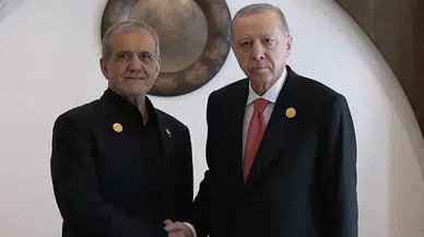 Cumhurbaşkanı Erdoğan, İran Cumhurbaşkanı Pezeşkiyan ile görüştü