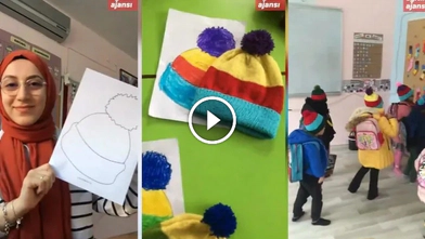 Anaokulu öğrencileri çizdi, o öğretmen hayalleri gerçeğe dönüştürdü