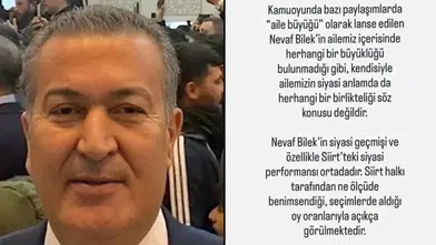Bilek Ailesinden Nevaf Bilek Açıklaması: "Aile Büyüğümüz Değil, Desteğimiz Özgür Özel'e"