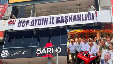 CHP Aydın İl Başkanlığı'ndan toplu istifa... Binaya 'ÖÇP' pankartı asıldı!