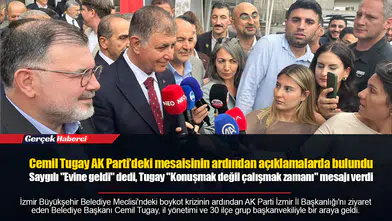 Cemil Tugay AK Parti’deki mesaisinin ardından açıklamalarda bulundu