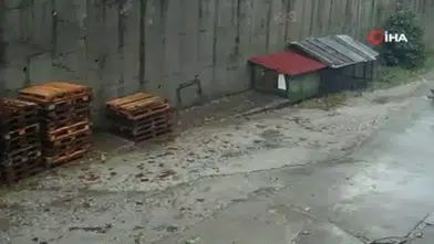Zonguldak'ta istinat duvarının çökme anına ait görüntüler ortaya çıktı