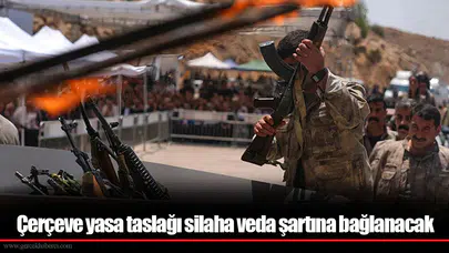 Çerçeve yasa taslağı silaha veda şartına bağlanacak