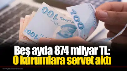 Beş ayda 874 milyar TL: O kurumlara servet aktı