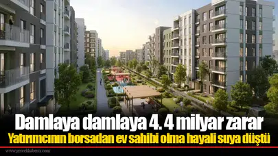 Damla Kent sertifikası borsada yüzde 19 geriledi ve 4.4 milyar lira kaybettirdi