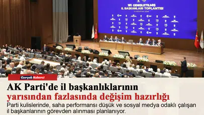 AK Parti'de il başkanlıklarının yarısından fazlasında değişim hazırlığı
