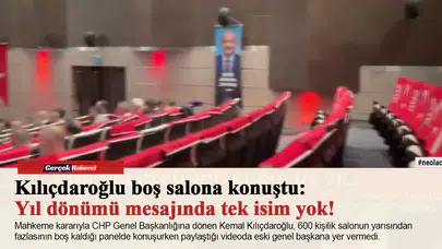 Kılıçdaroğlu boş salona konuştu: Yıl dönümü mesajında tek isim yok!