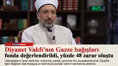 Diyanet Vakfı'nın Gazze bağışları fonda değerlendirildi, yüzde 48 zarar oluştu