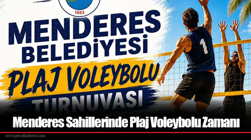 Menderes Sahillerinde Plaj Voleybolu Zamanı