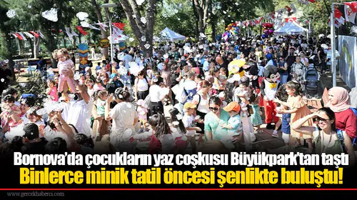 Bornova’da çocukların yaz coşkusu Büyükpark’tan taştı