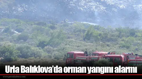 Urla Balıklova’da orman yangını alarmı