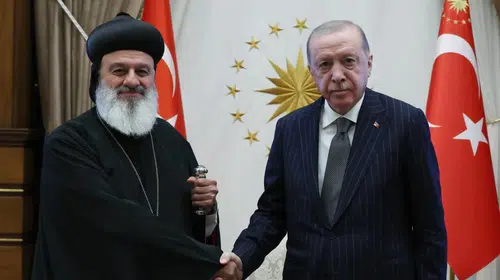 Erdoğan Süryani Ortodoks Kilisesi Patriği Kerim'i kabul etti