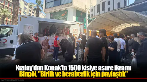 Kızılay'dan Konak'ta 1500 kişiye aşure ikramı