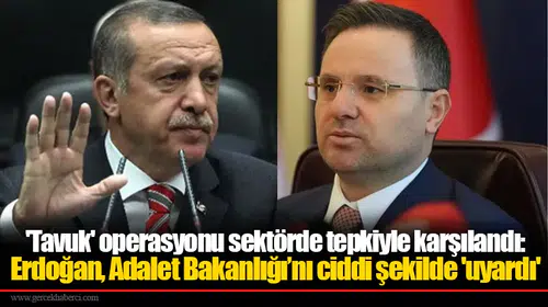 'Tavuk' operasyonu sektörde tepkiyle karşılandı: Erdoğan, Adalet Bakanlığı’nı ciddi şekilde 'uyardı'