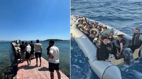 İzmir'de 59 düzensiz göçmen yakalandı, kurtarıldı