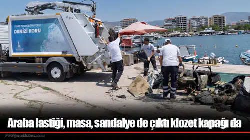 Araba lastiği, masa, sandalye de çıktı klozet kapağı da