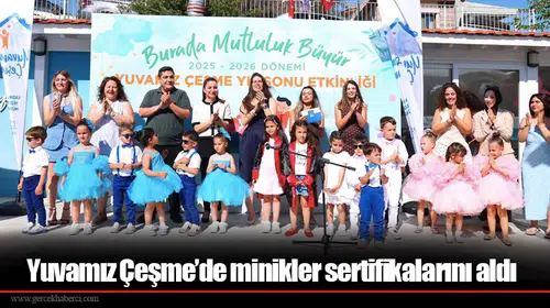 Yuvamız Çeşme’de minikler sertifikalarını aldı