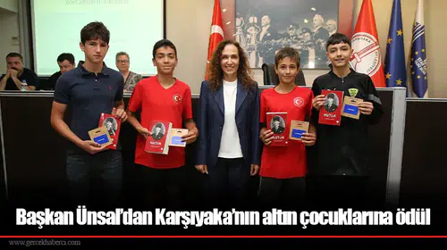 Başkan Ünsal’dan Karşıyaka’nın altın çocuklarına ödül