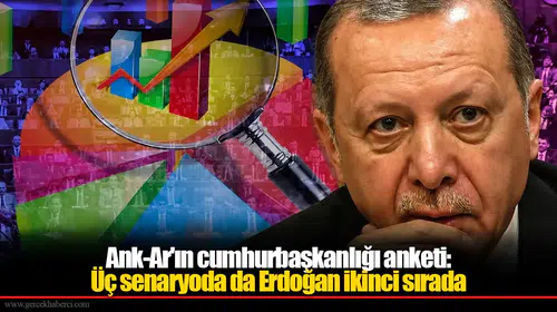 Ank-Ar anketinde üç senaryoda Erdoğan ikinci sırada kaldı
