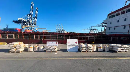 Ticaret Bakanlığı ekipleri Ambarlı Limanı'nda 3 ton uyuşturucu ele geçirdi