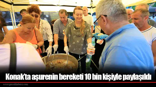 Konak’ta aşurenin bereketi 10 bin kişiyle paylaşıldı