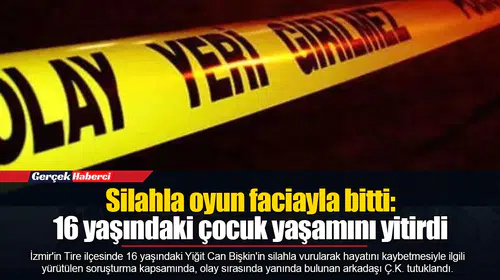 İzmir'de 16 yaşındaki gencin silahla ölümüne ilişkin arkadaşı tutuklandı